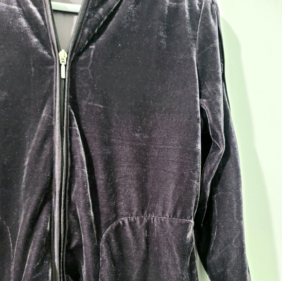 Plus Size 01 Optionelle Women's Satin Full-Zip Hoodie Sweater - Picture 4 of 13